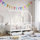 Kids Bed Frame With Drawers Without Mattress Solid Wood