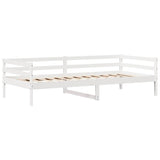 Daybed With Drawers Without Mattress White 90X200 Cm Solid Wood