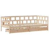 Daybed with Drawers without Mattress 80x200 cm Solid Wood