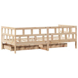 Daybed with Drawers without Mattress 80x200 cm Solid Wood