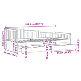 Daybed With Drawers Without Mattress 90X200 Cm Solid Wood