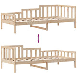 Daybed With Drawers Without Mattress 90X200 Cm Solid Wood