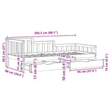 Daybed With Drawers Without Mattress 80X200 Cm Solid Wood