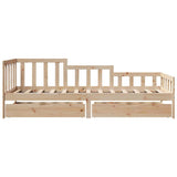 Daybed With Drawers Without Mattress 80X200 Cm Solid Wood