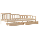 Daybed With Drawers Without Mattress 80X200 Cm Solid Wood