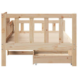 Daybed With Drawers Without Mattress 80X200 Cm Solid Wood