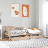 Daybed With Drawers Without Mattress 80X200 Cm Solid Wood