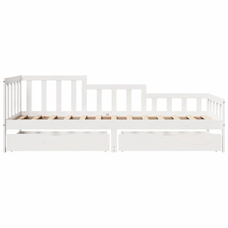 Daybed With Drawers Without Mattress 90X190 Cm Single Solid Wood