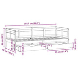 Daybed With Drawers Without Mattress Solid Wood