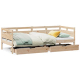 Daybed with Drawers without Mattress 80x200 cm Solid Wood