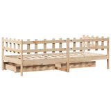 Daybed With Drawers Without Mattress 90X200 Cm Solid Wood