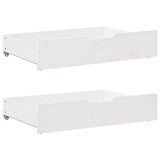 Daybed With Trundle And Drawers Without Mattress White 90X190 Cm Single