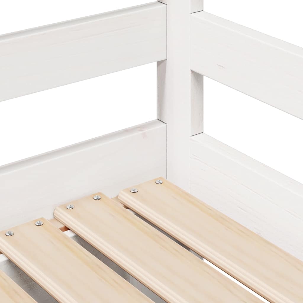 Daybed With Trundle And Drawers Without Mattress White 90X190 Cm Single