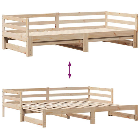 Daybed With Trundle And Drawers Without Mattress 80X200 Cm