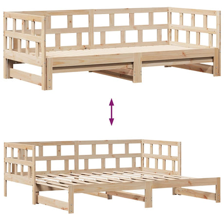 Daybed With Trundle And Drawers Without Mattress 90X200 Cm