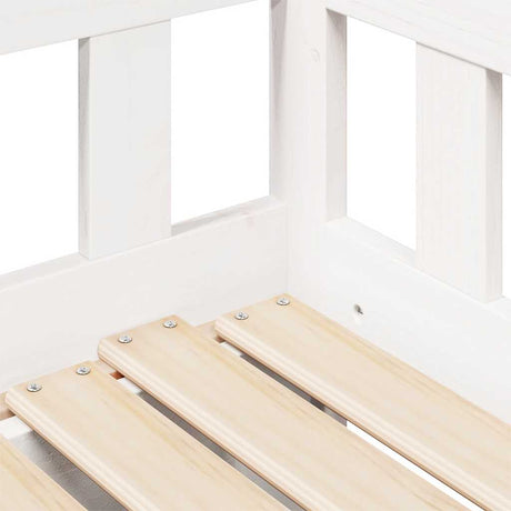 Daybed With Trundle And Drawers Without Mattress White 90X200 Cm