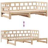Daybed With Trundle And Drawers Without Mattress 90X200 Cm