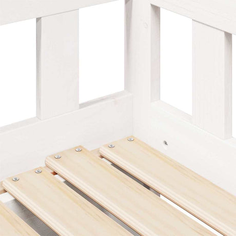 Daybed With Trundle And Drawers Without Mattress White 90X200 Cm