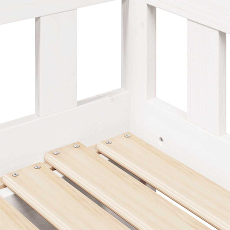 Daybed With Trundle And Drawers Without Mattress White 80X200 Cm