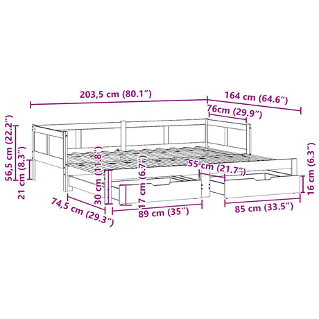 Daybed With Trundle And Drawers Without Mattress
