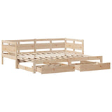 Daybed With Trundle And Drawers Without Mattress Single