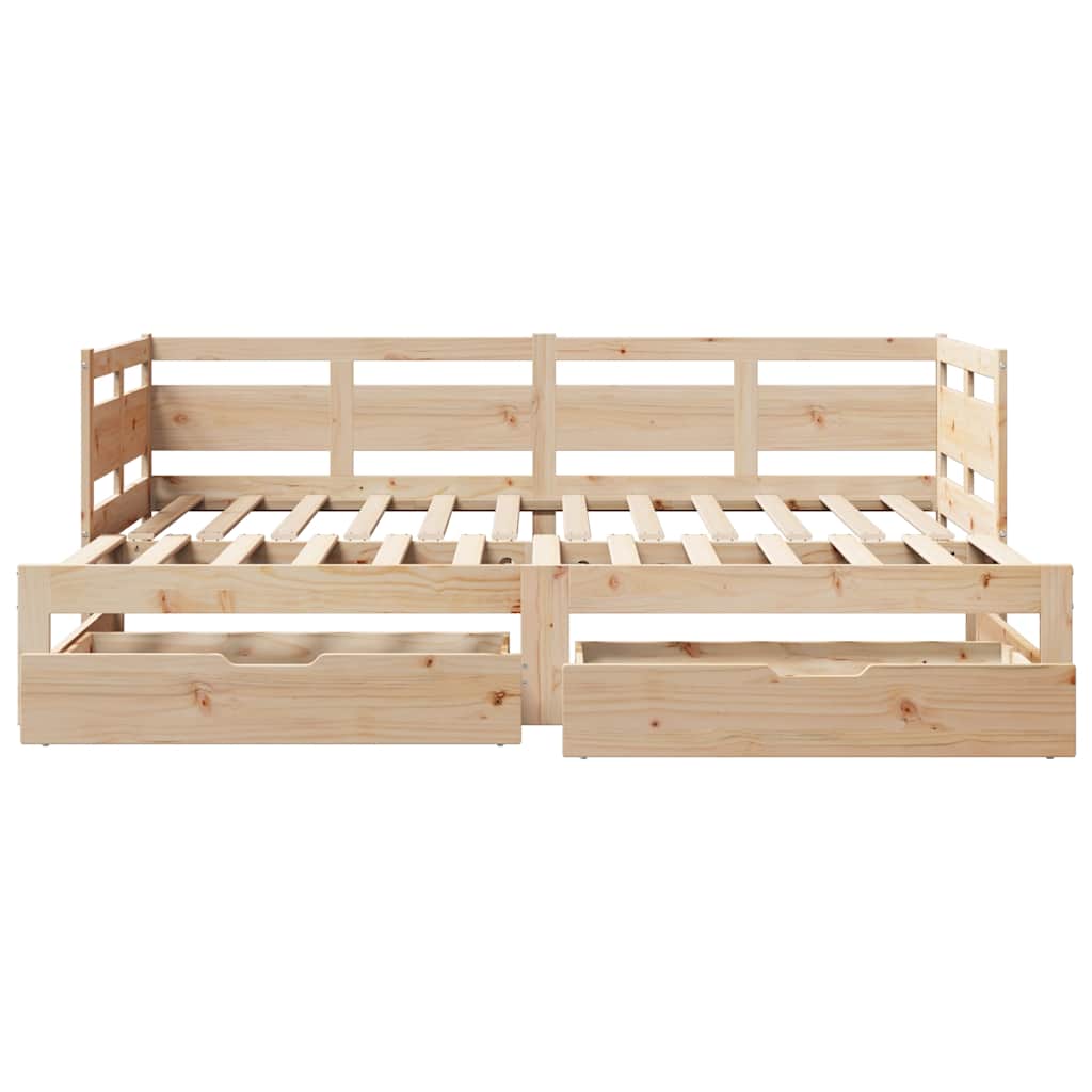 Daybed With Trundle And Drawers Without Mattress Single