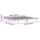 Bed Frame Without Mattress Super King Solid Wood Pine