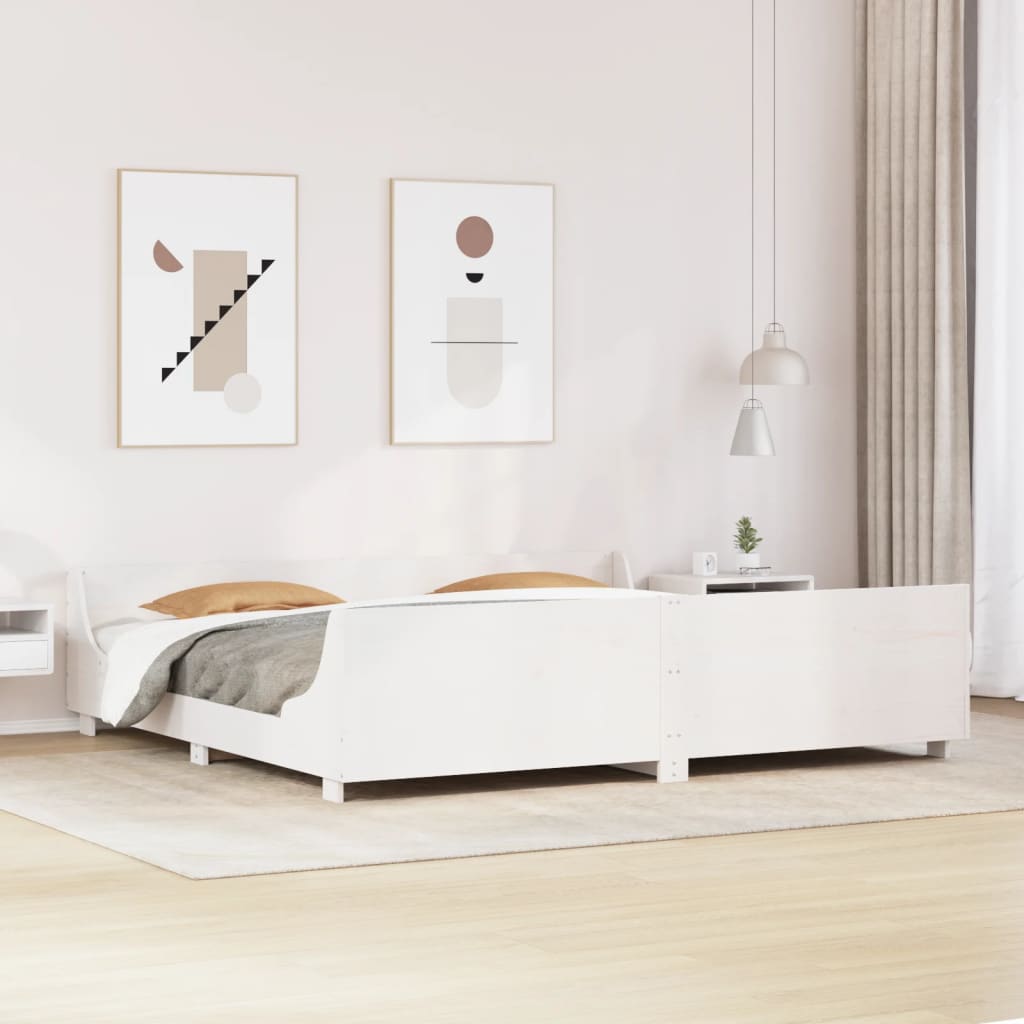 Bed Frame Without Mattress Solid Wood Pine