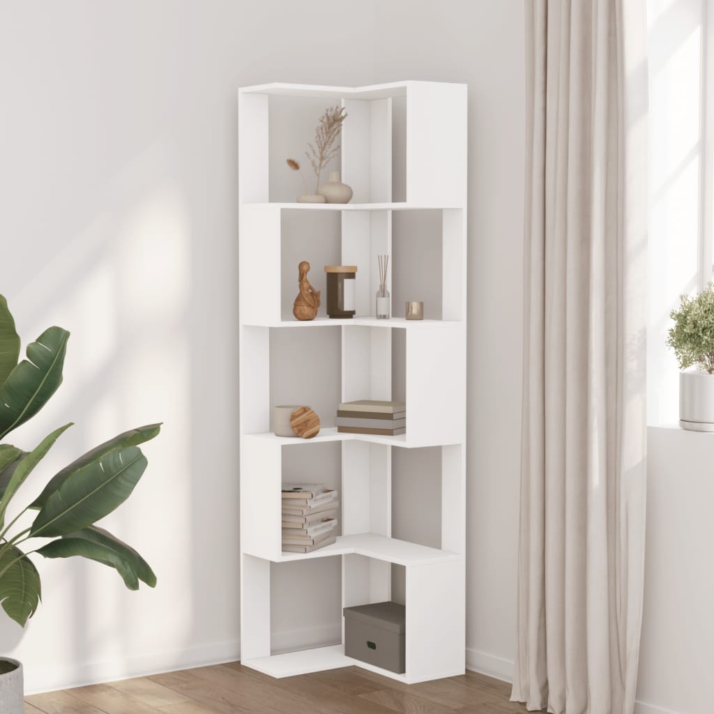 Corner Bookcase 5-Tier 50X50X179 Cm Engineered Wood