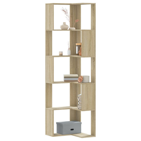 Corner Bookcase 5-Tier 50X50X179 Cm Engineered Wood