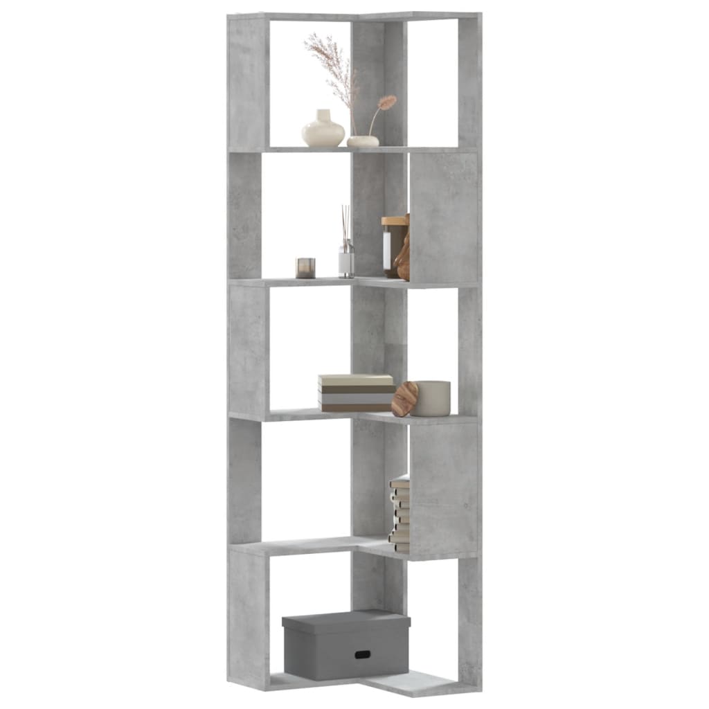 Corner Bookcase 5-Tier 50X50X179 Cm Engineered Wood