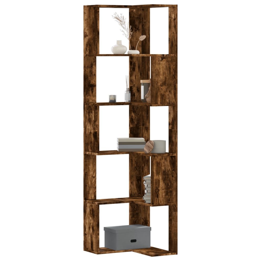 Corner Bookcase 5-Tier 50X50X179 Cm Engineered Wood