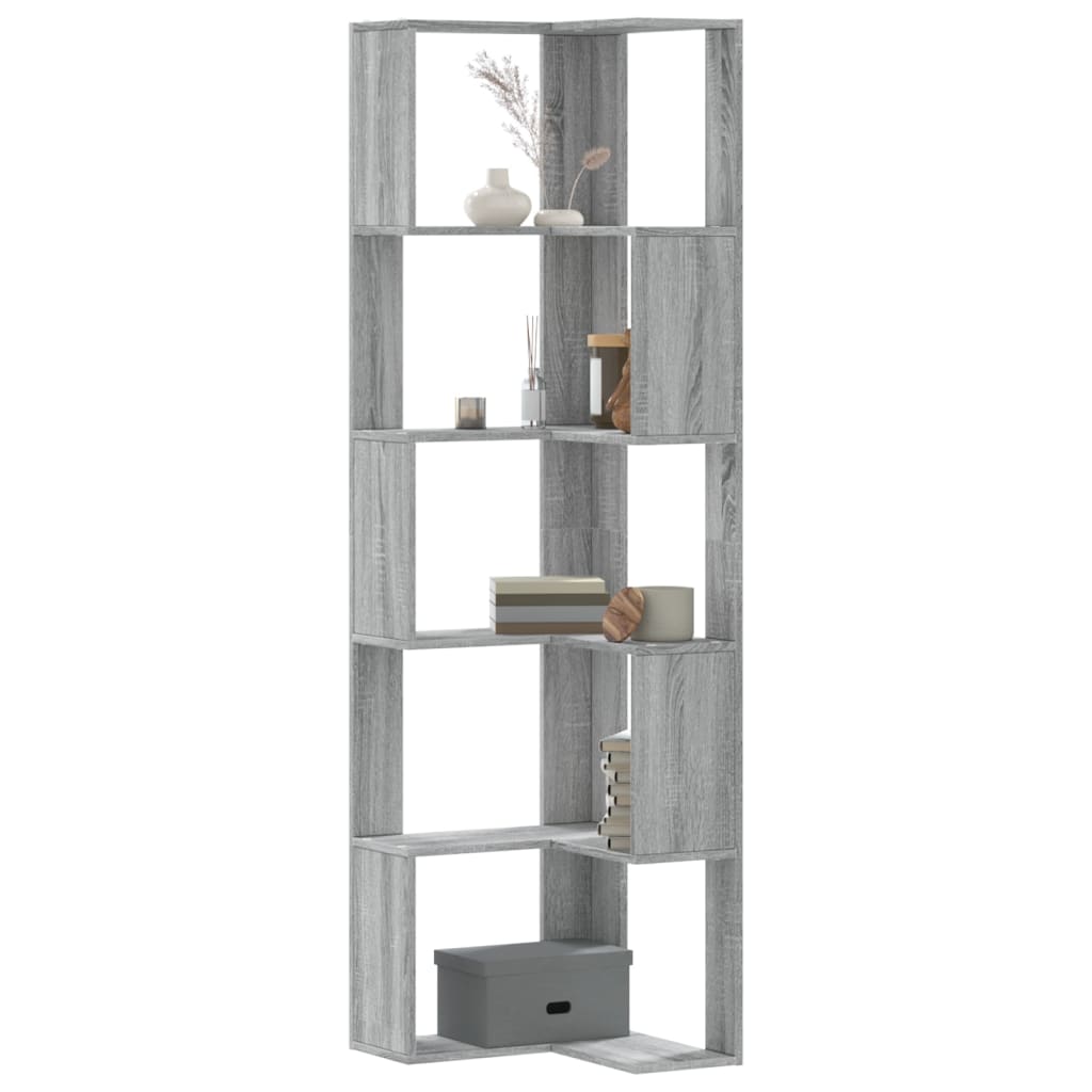 Corner Bookcase 5-Tier 50X50X179 Cm Engineered Wood