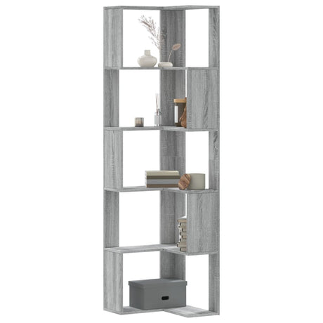 Corner Bookcase 5-Tier 50X50X179 Cm Engineered Wood