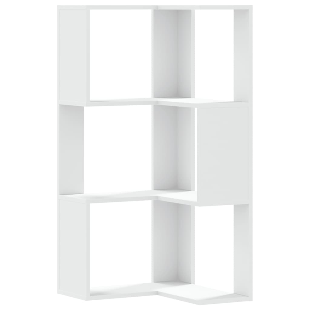 Corner Bookcase 3-Tier 50X50X102 Cm Engineered Wood
