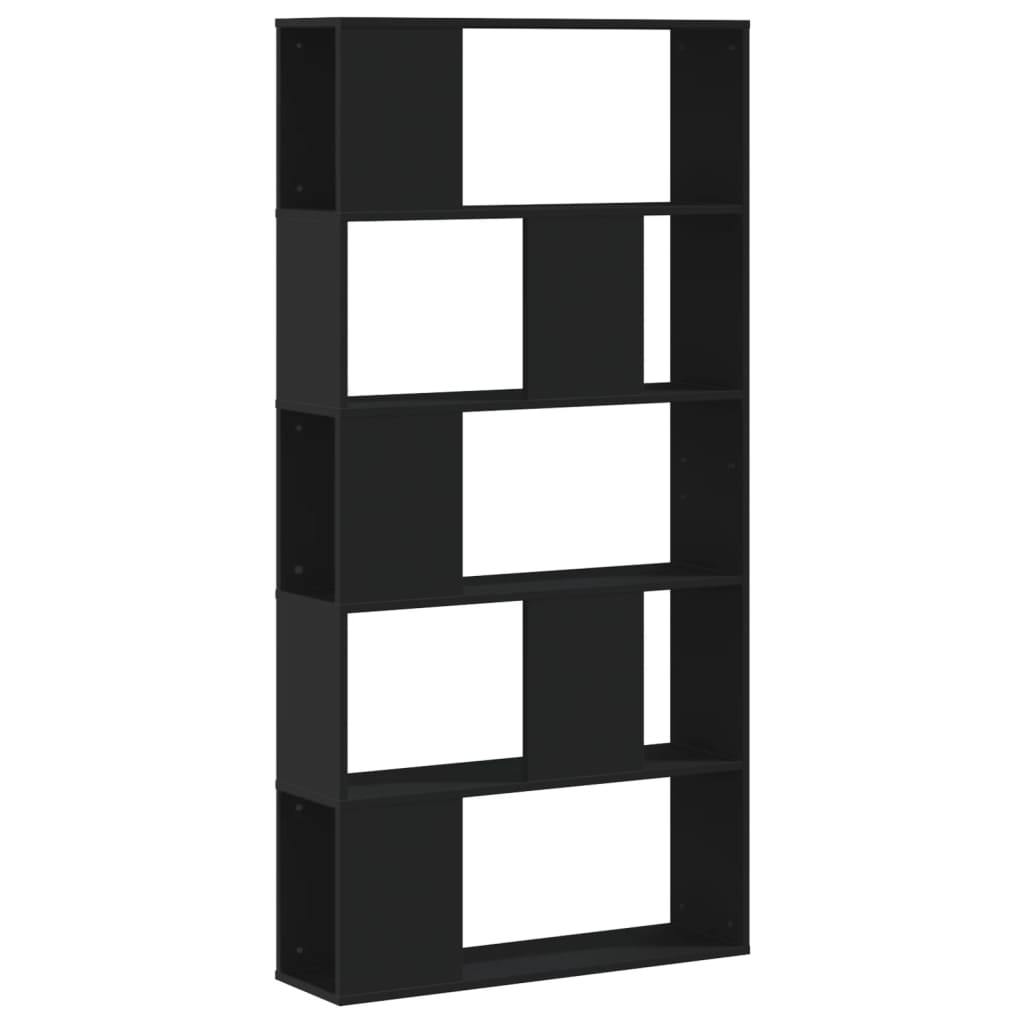Bookcase 5-Tier 80.5X23.5X162.5 Cm Engineered Wood