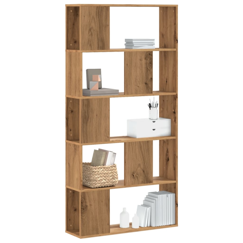Bookcase 5-Tier 80.5X23.5X162.5 Cm Engineered Wood