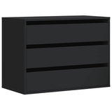 Corner Chest of Drawers Black 80x41x58 cm Engineered Wood