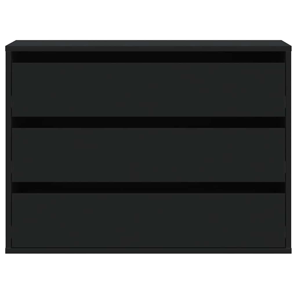 Corner Chest of Drawers Black 80x41x58 cm Engineered Wood