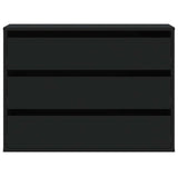 Corner Chest of Drawers Black 80x41x58 cm Engineered Wood