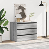 Corner Chest of Drawers Grey Sonoma 80x41x58 cm Engineered Wood