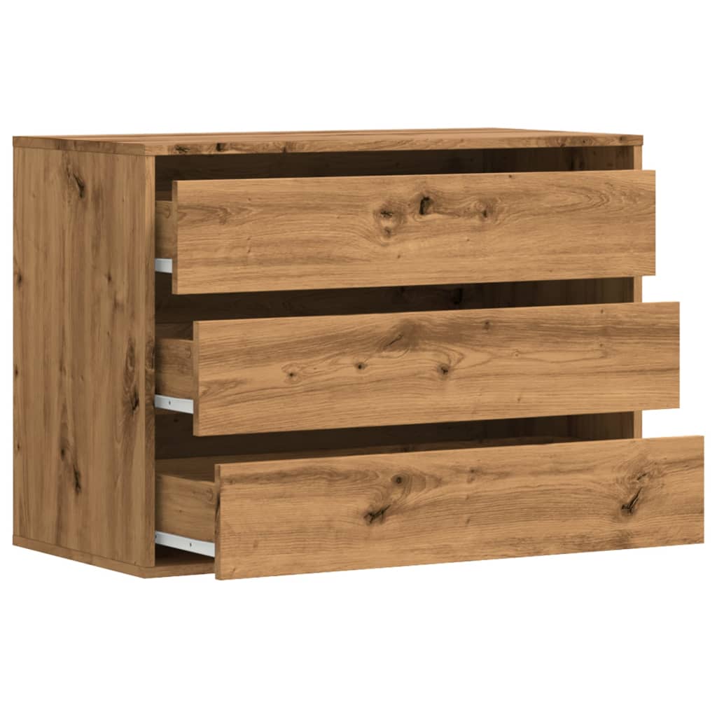 Corner Chest of Drawers Artisian Oak 80x41x58 cm Engineered Wood