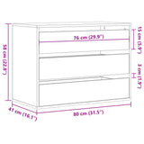 Corner Chest of Drawers Artisian Oak 80x41x58 cm Engineered Wood