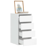 Corner Chest of Drawers White 40x41x76 cm Engineered Wood