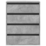 Corner Chest of Drawers Concrete Grey 60x41x76 cm Engineered Wood