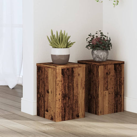 Plant Stands 2 Pcs Engineered Wood