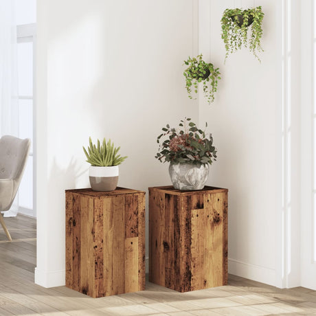 Plant Stands 2 Pcs Engineered Wood