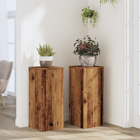 Plant Stands 2 Pcs Engineered Wood