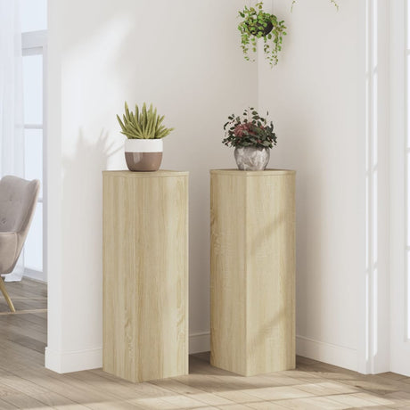 Plant Stands 2 Pcs Engineered Wood