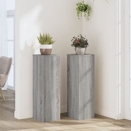 Plant Stands 2 Pcs Engineered Wood